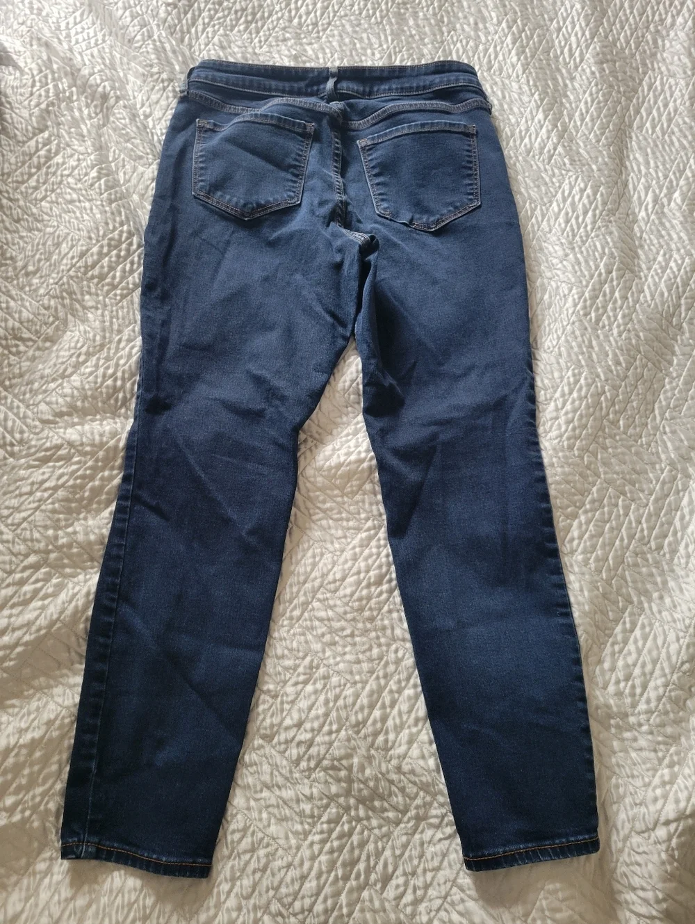 Old Navy Rockstar Super Skinny Jeans Dark Wash Mid Rise Size 10 Short Clean Girl - Picture 5 of 5